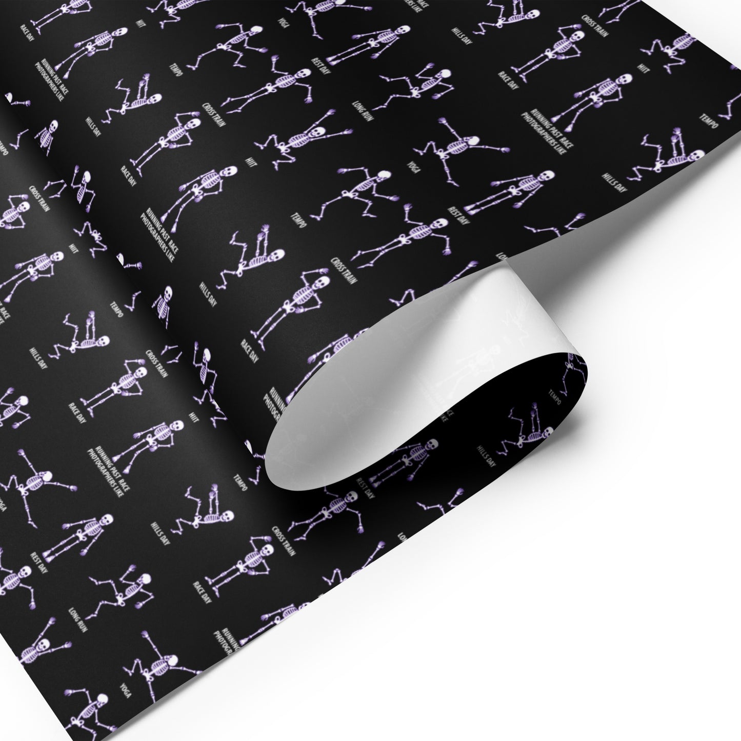 Running Skeleton Wrapping paper sheets