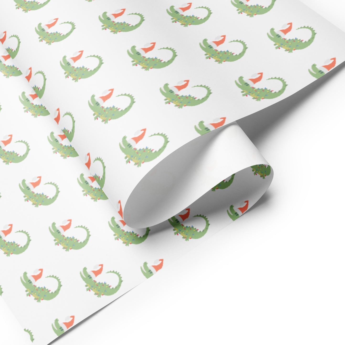 Santa Gator Wrapping paper sheets