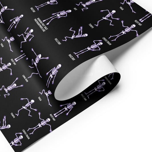 Running Skeleton Wrapping paper sheets