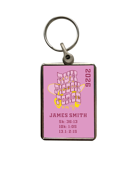 Run Pigeon Forge Dome Metal Keyring