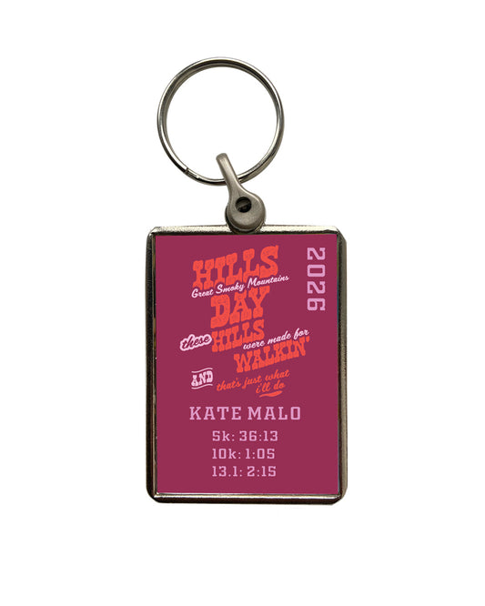 Hills Day at Pigeon Forge Dome Metal Keyring