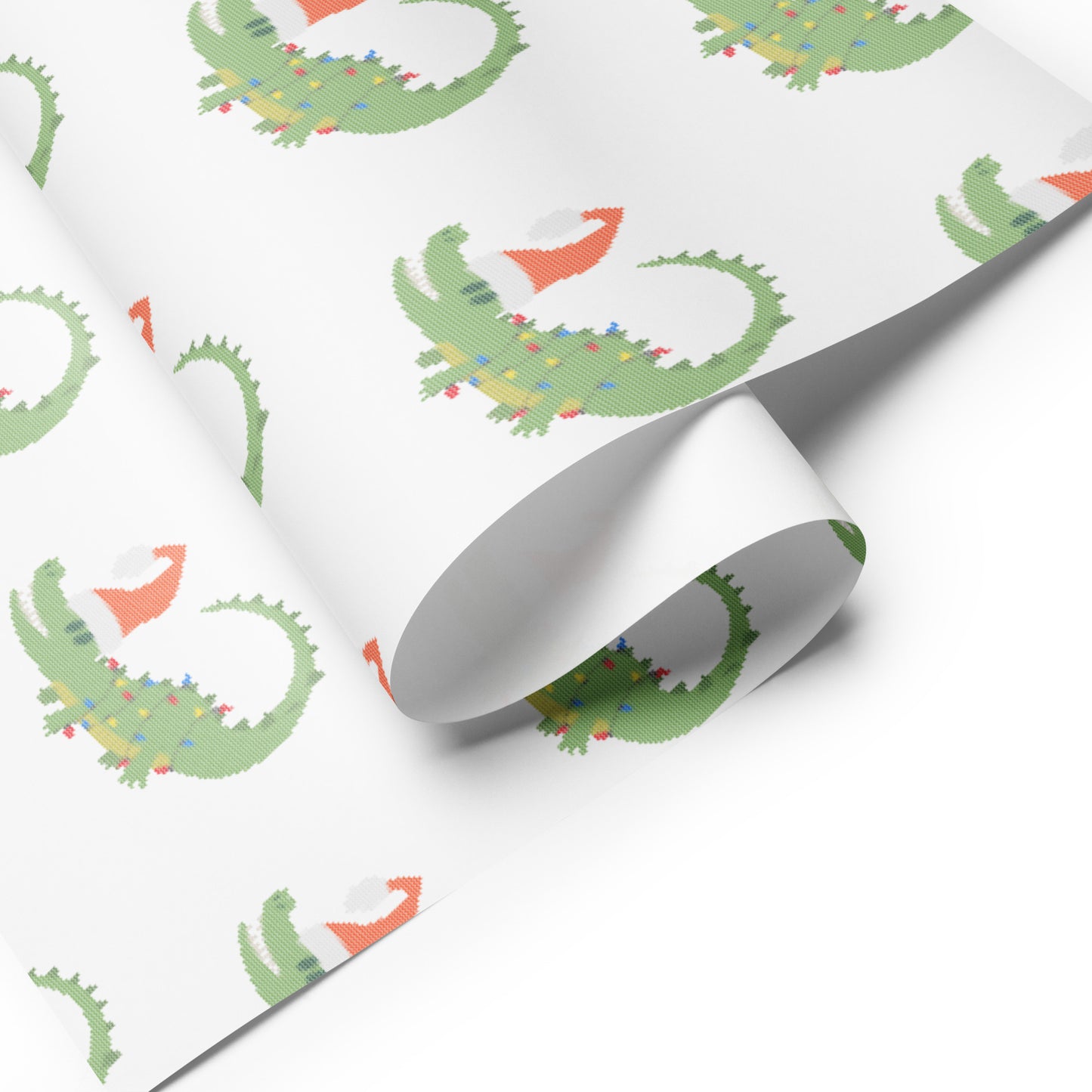 Santa Gator Wrapping paper sheets