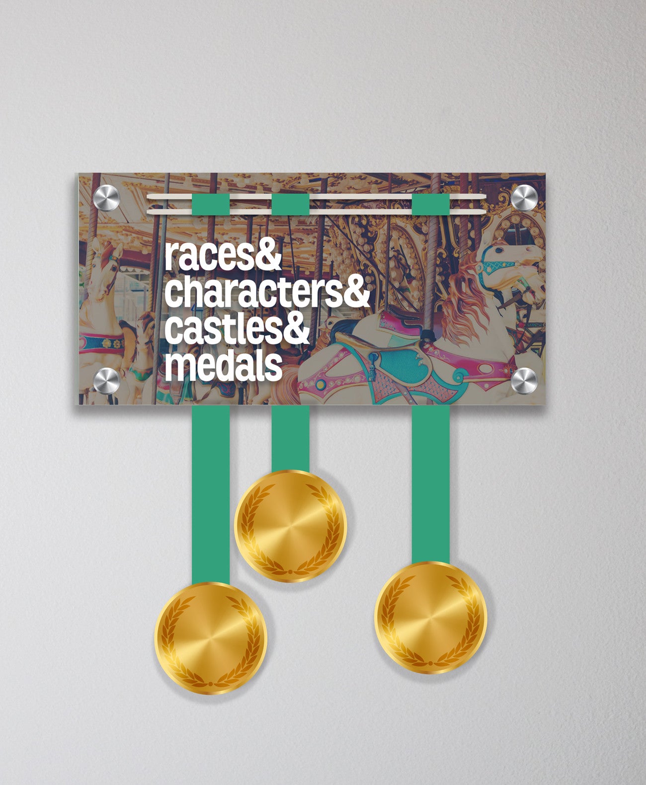 Acrylic Art: 'Characters & Bling' Medal Display by Raw Threads®