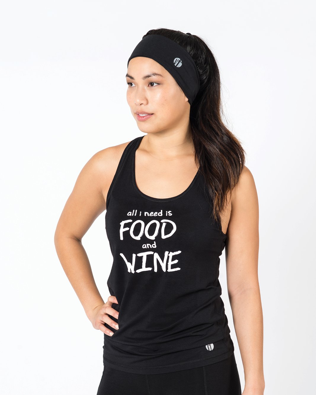 Black Recycled Polyester Headband