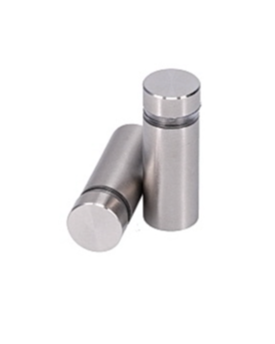 1/2'' Diameter X 1'' Barrel Length, Stainless Steel Brushed Finish. Easy Fasten Standoff (For Inside Use Only)