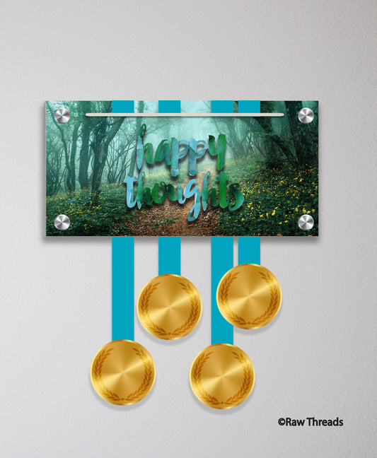 Acrylic Art: 'Happy Thoughts' Medal Display by Raw Threads®