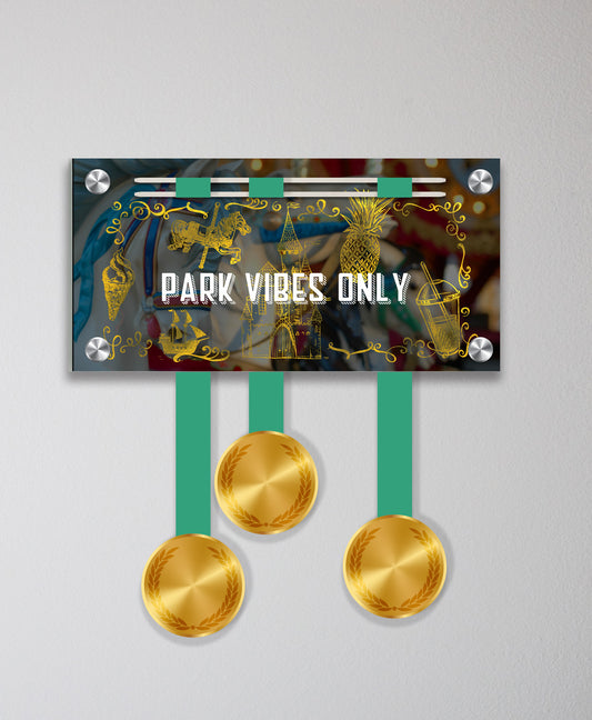 Acrylic Art: 'Park Vibes Only' Medal Display by Raw Threads®